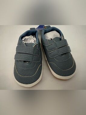 Toddler Navy Blue Double-Velcro Sneakers
